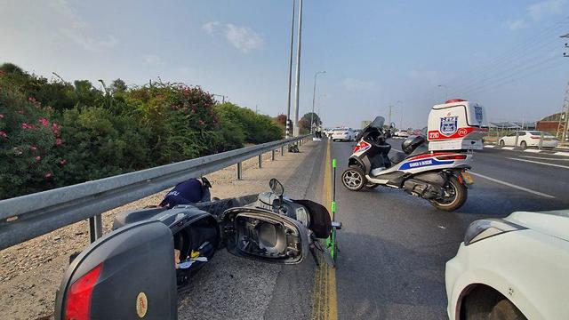 רוכב קטנוע נהרג בתאונה עצמית בכביש 40 (צילום: זק