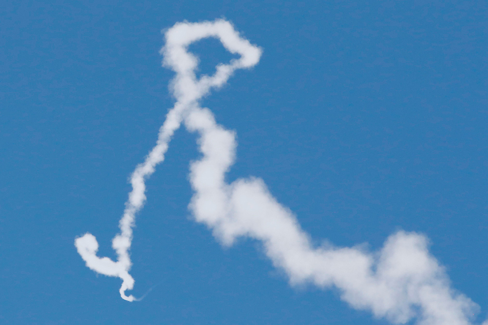 Батарея "Железный купол" перехватывает ракету над Ашдодом. 12 ноября. Фото: AFP