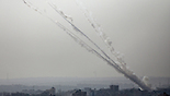 Rockets launched from Gaza at Israel (צילום: EPA)