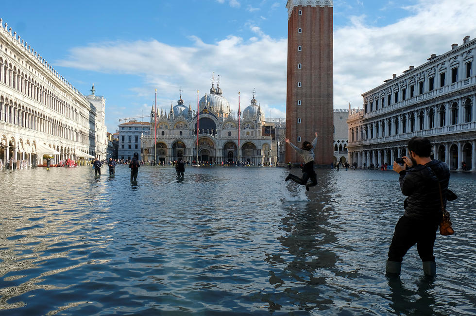 איטליה ונציה הצפה הצפות (צילום: רויטרס    )