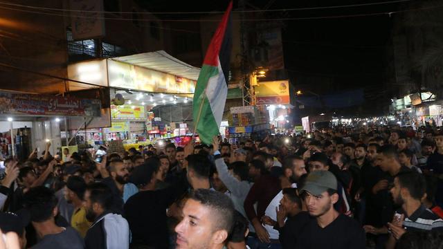 Protests in northern Gaza on Thursday evening
