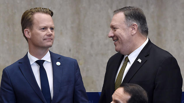 U.S. Secretary of State Mike Pompeo with Danish Foreign Minister Jeppe Koford