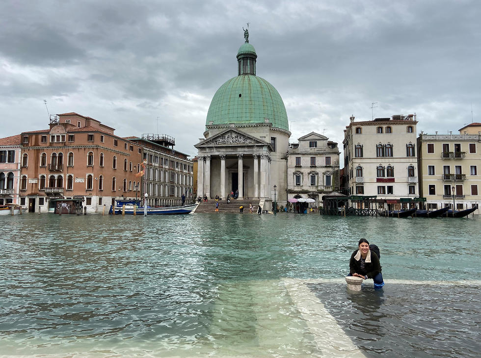 איטליה ונציה הצפה הצפות שיטפונות שיטפון  (צילום: gettyimages)