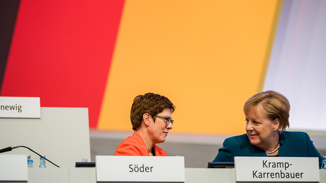 גרמניה אנגרט קרמפ קרנבאואר מנהיגה מפלגת ה CDU אנגלה מרקל (צילום: gettyimages)