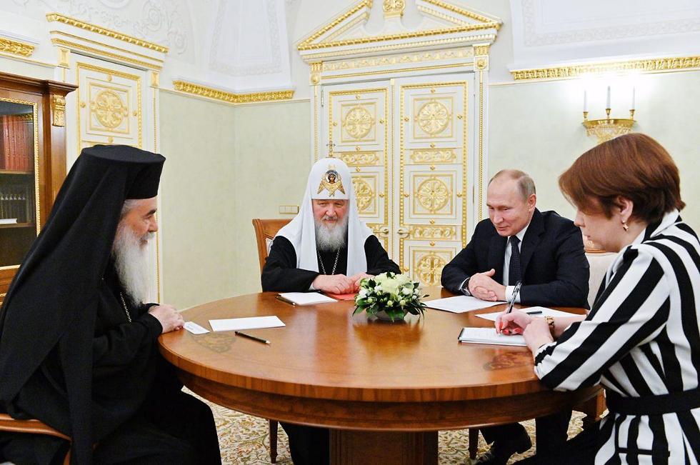 Встреча патриарха Иерусалима с Путиным