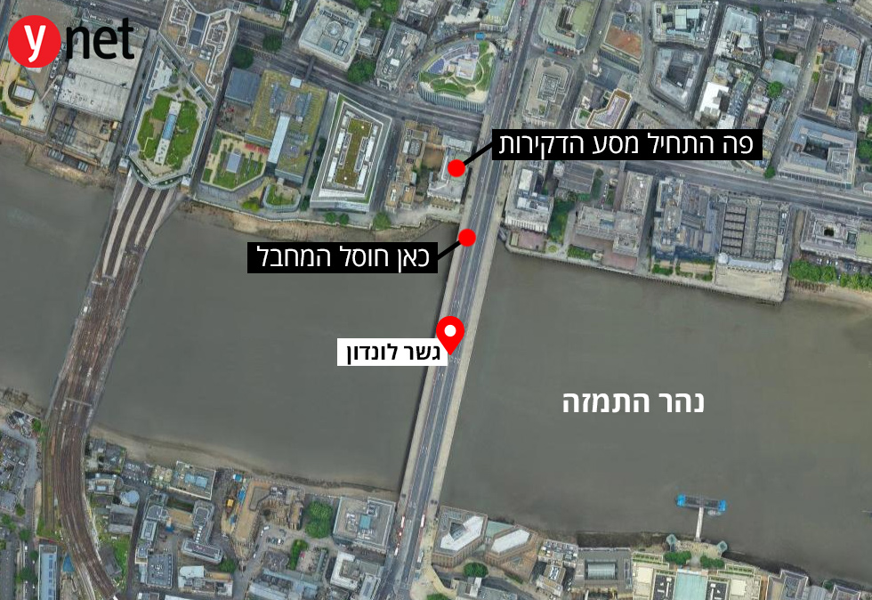 Верхняя красная точка - здание, где начался теракт, средняя красная точка - место ликвидации террориста