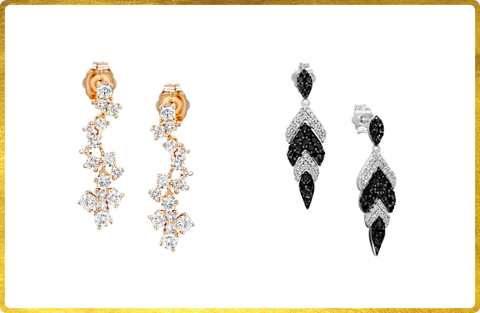 Золотые серьги с бриллиантами - 2990 шек. (вместо 6578 шек.). Фото: Ури Ливни