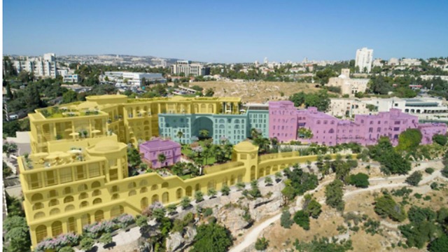 מלון הר ציון בירושלים לאחר ההרחבה המתוכננת (הדמיה: לאה רובננקו אדריכלים בע