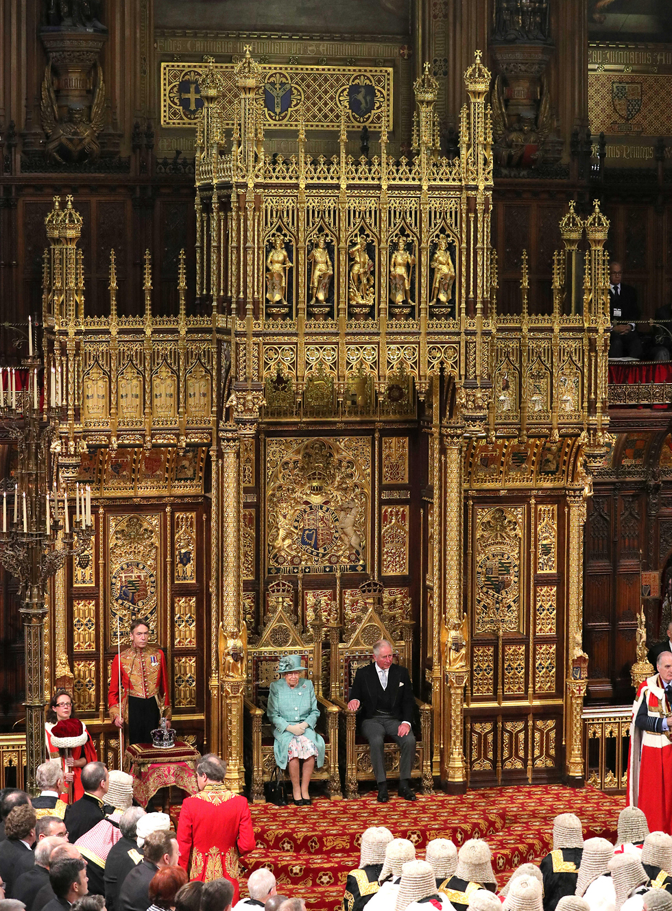 מלכת בריטניה אליזבת השנייה פרלמנט הצגת חזון ממשלת בוריס ג'ונסון (צילום: MCT)
