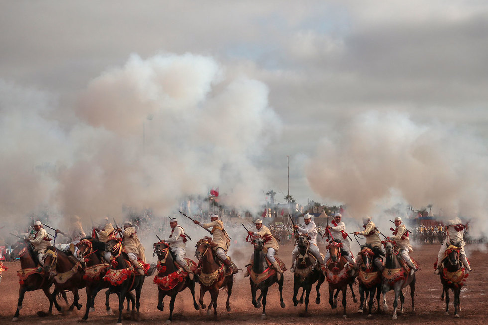 תמונות השנה AP מירוץ הסוסים טבורידה פנטזיה מרוקו (צילום: AP)
