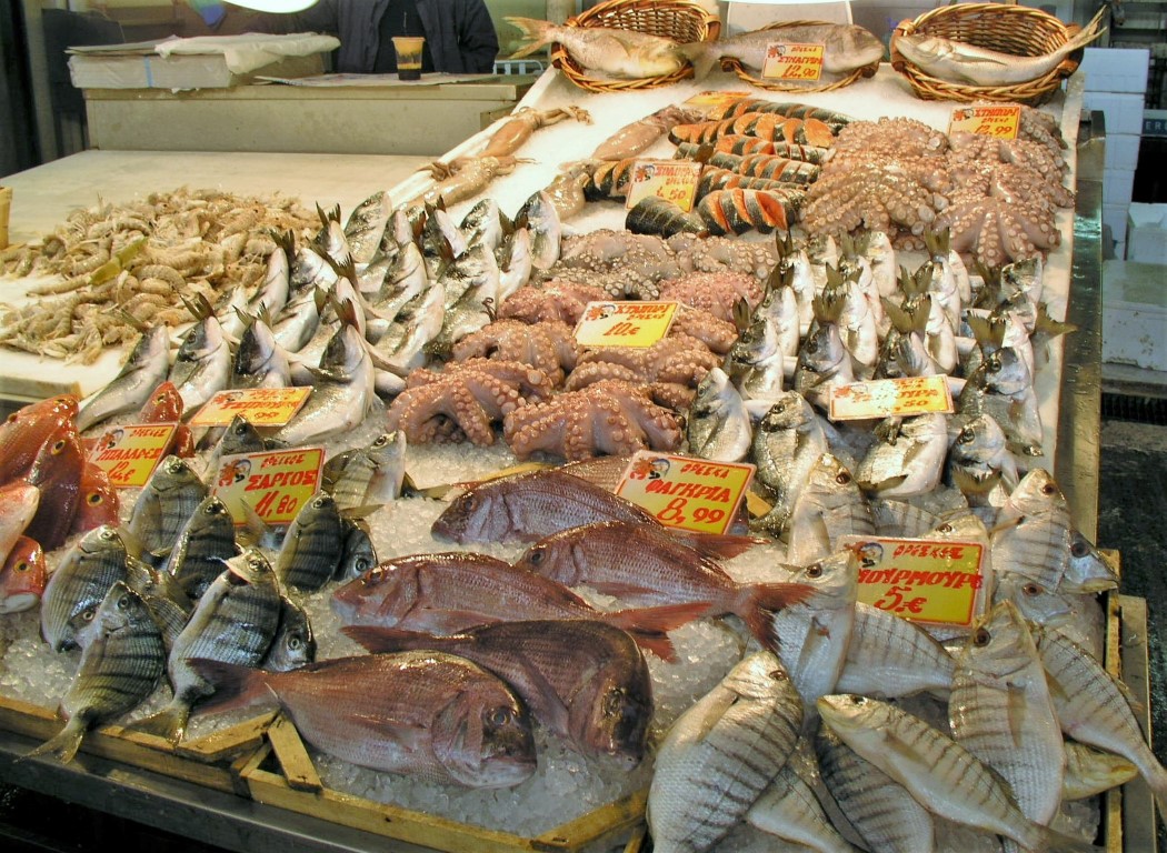   שוק דגים אתונה  (צילום: אריק דיאמנט)