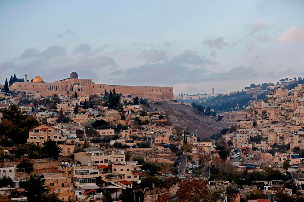 סילוואן מזרח ירושלים מסגד אל אקצה (צילום: AFP)