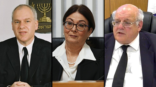 Судьи Фогельман, Хают и Мельцер. Фото: ЛААМ, Охад Цвайгенберг, сайт Управления судов