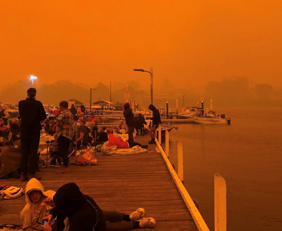 אוסטרליה מלקוטה ניו סאות' וויילס שריפות חוף ים ()