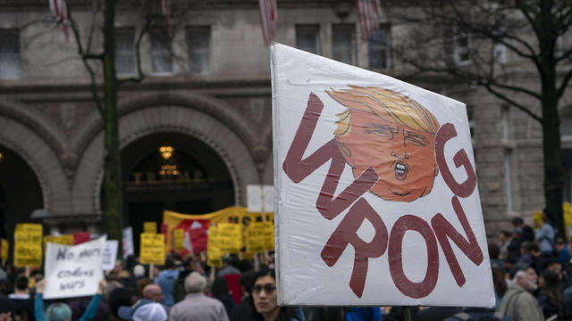הפגנה נגד טראמפ בעקבות חיסול סולימאני (צילום: AFP)
