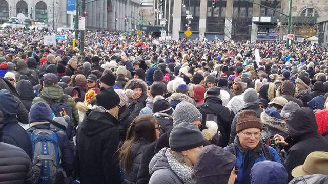 הפגנה ניו יורק (צילום: דנה סיני)