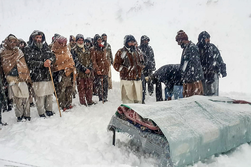 מפולת שלגים עמק נילום ב פקיסטן 130 הרוגים (צילום: AFP)