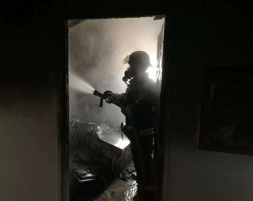 Тушение пожара в Нагарии 19 января. Фото: пресс-служба пожарной охраны