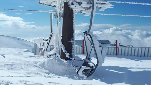 Снег на Хермоне. Фото: пресс-служба комлекса