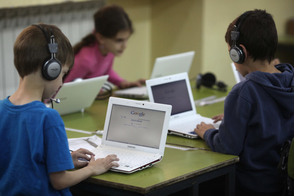 חדר מחשבים בשביל הילדים (צילום: באדיבות הקרן לירושלים)