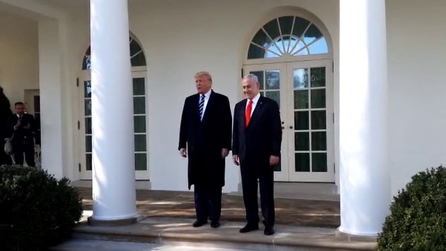 הבית הלבן פגישה בנימין נתניהו ו דונלנד טראמפ נשיא ארצות הברית ()