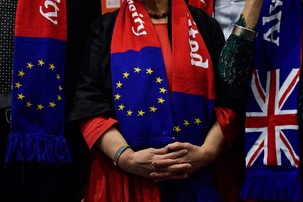 ברקזיט בריטניה חברי ה פרלמנט ה אירופי ב בריסל (צילום: AFP)
