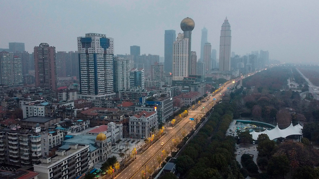 רחובות ווהאן במבט מלמעלה (צילום: AFP)