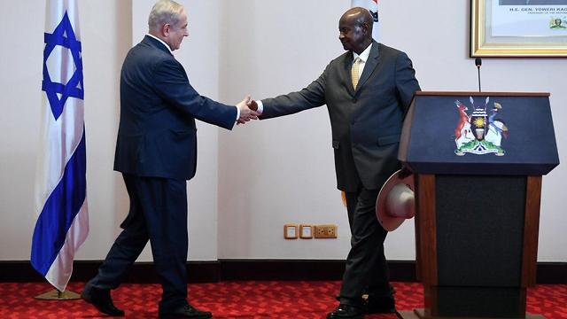Встреча Нетаниягу с президентом Уганды. Фото: Хаим Цах, ЛААМ