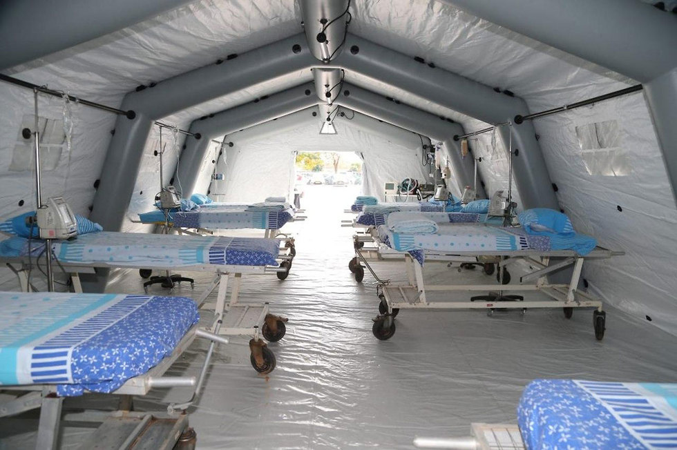 Палатка-изолятор для больных коронавирусом в больнице "Шиба". Фото: Ярив Кац