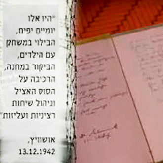 Дневник Хёсса, где он описывает дни, проведенные в Освенциме, и перевод его записи