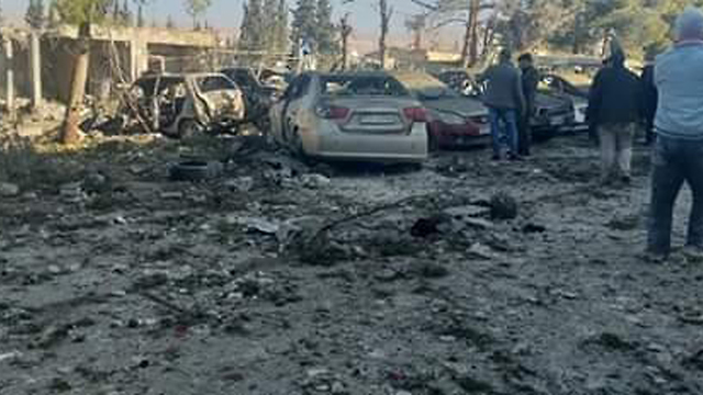 הריסות לאחר תקיפות חיל האוויר בדמשק ()