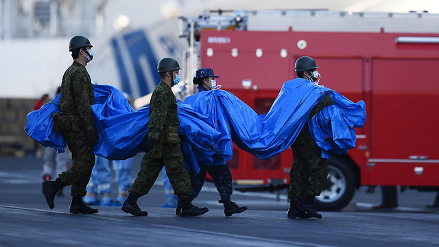 ספינה נסיכת היהלום נוסעים בידוד יפן נגיף קורונה (צילום: AFP)