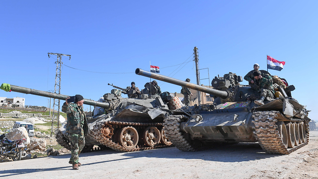 כוחות צבא אסד ב מחוז חלב סוריה (צילום: AFP)