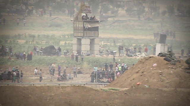 Наблюдательный пункт ХАМАСа на границе. Фото: Рои Идан