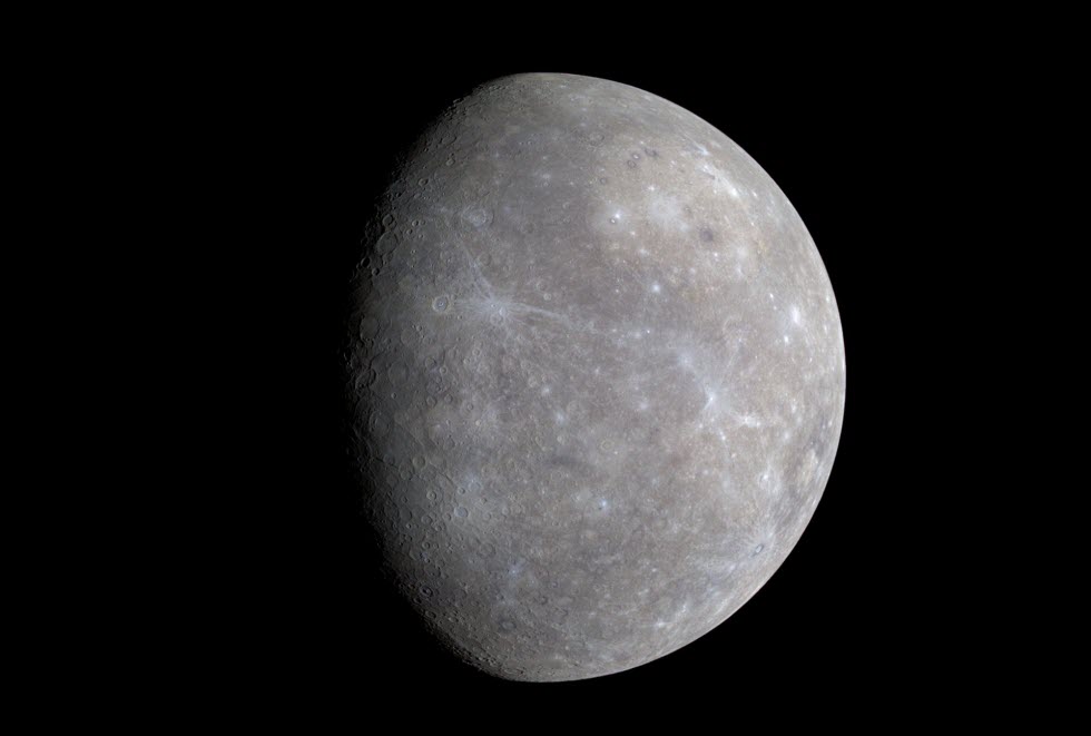 כוכב חמה (מרקורי) כפי שצולם על ידי הגשושית MESSENGER (צילום: NASA)