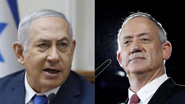 Prime Minister benjamin Netanyahu and Blue & White Chairman Benny Gantz  ()
