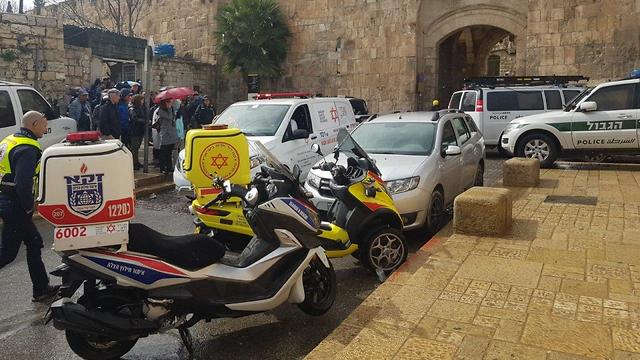 Место теракта в Иерусалиме. Фото: МАДА