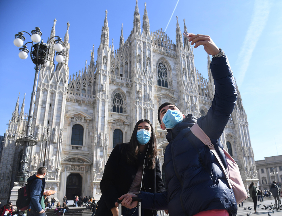 נגיף וירוס קורונה איטליה מילאנו (צילום: EPA)