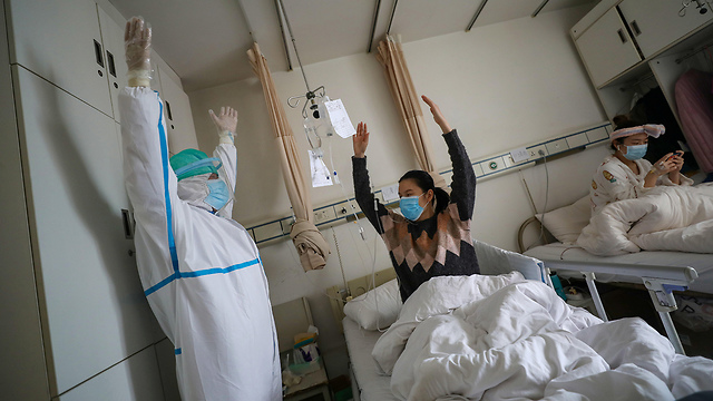 בית חולים ב ווהאן סין נגיף וירוס קורונה (צילום: רויטרס)
