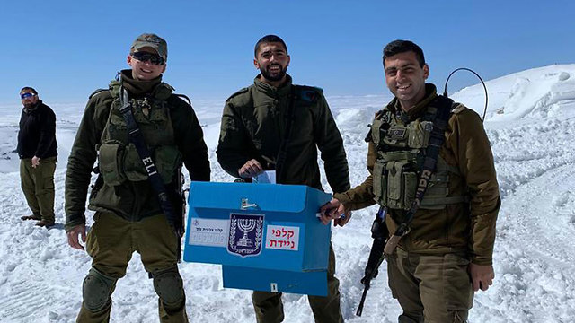 Голосование в воинской части на севере Израиля. Фото: пресс-служба ЦАХАЛа