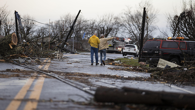 נזקי הסופה בטנסי (צילום: AFP)