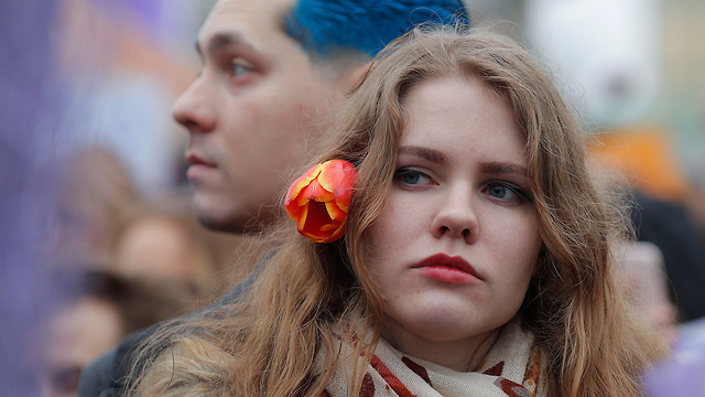 יום האישה ב קייב אוקראינה (צילום: EPA)