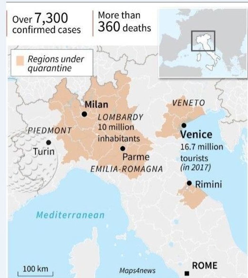 מפת האזורים האסורים באיטליה ()