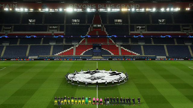 נגיף קורונה סגר עולמי  ליגת האלופות משחק דורטמונד פריז סן ז'רמן (צילום: AP)