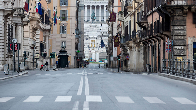 נגיף קורונה איטליה רומא (צילום: AP)