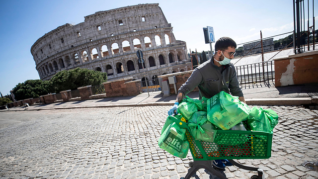 נגיף קורונה איטליה רומא (צילום: EPA)
