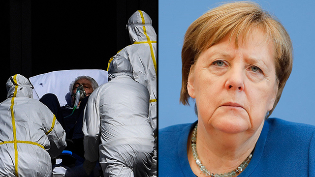 Ангела Меркель и медики в Италии. Фото: AP, MCT