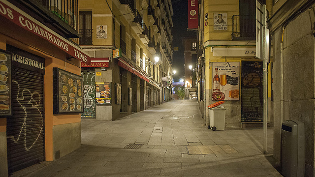 נגיף קורונה ספרד רחובות מדריד (צילום: MCT)
