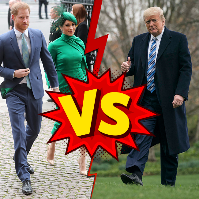הקרב שלא נגמר. דונלד טראמפ Vs הארי ומייגן (צילום: Gettyimages) הקרב שלא נגמר. דונלד טראמפ Vs הארי ומייגן (צילום: Gettyimages)