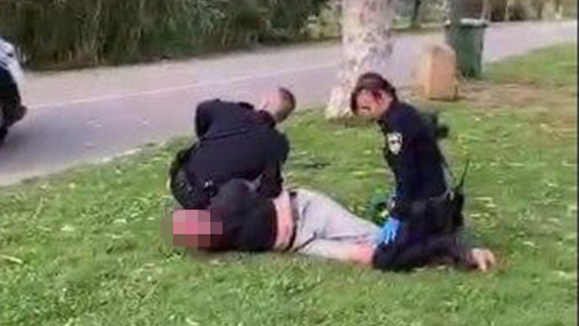 Арест нарушителя в парке Яркон